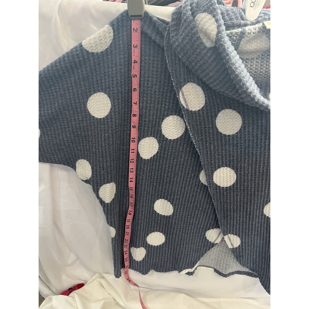 Lularoe Turtle Neck Sweater Size Medium Blue And White 53 - Picture 5 of 7